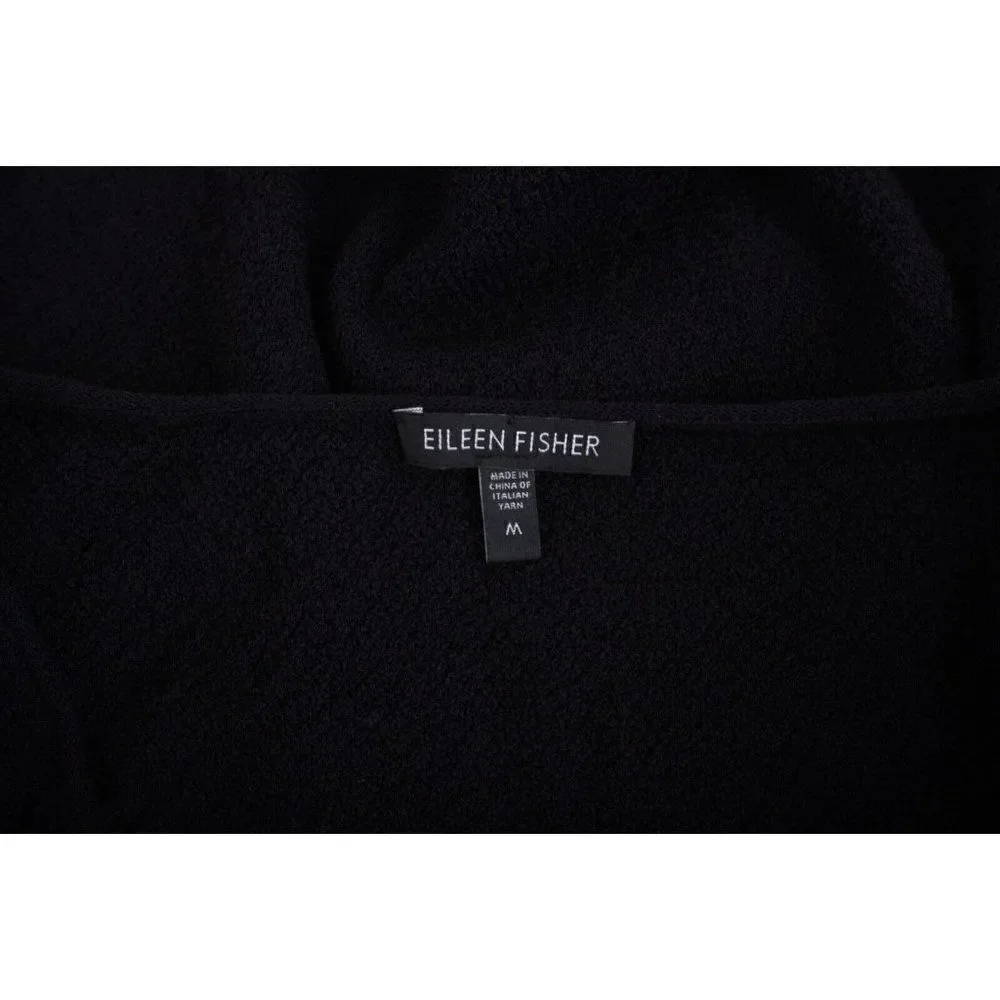 Eileen Fisher Womens Sweater Pullover V-Neck M Medium 100% Wool Italian Yarn